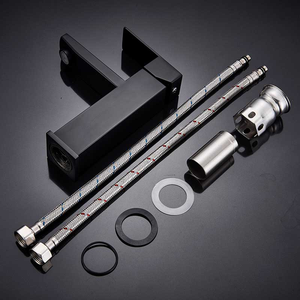 Grifo mezclador de lavabo de baño de alta calidad, grifo de lavabo de agua alto y corto negro de acero inoxidable para grifo de lavabo de una sola palanca - Product Image 5