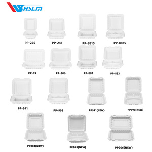 Contenedor de Alimentos Desechable de Plástico Rectangular de 8 Pulgadas Apto para Comida para Llevar de Restaurantes - Product Image 2