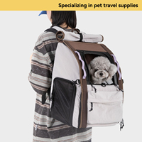 Sac à dos de transport multifonctionnel pour animaux de compagnie avec support en forme de L, porte avant entièrement ouvrable, base robuste, sac à dos de voyage pour petits animaux