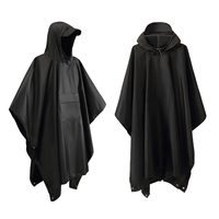 Imperméable militaire d'extérieur simple et moderne 3-en-1 à capuche imperméable pour poncho manches pour moto, camping, randonnée, tente de voyage