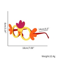 Nouvelles lunettes amusantes en forme de lapin et de poussin pour la décoration de fête de Pâques