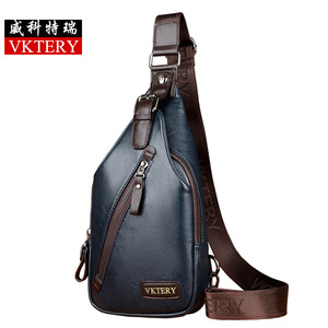 Bolsas de Ombro Masculinas, Bolsas de Cintura, Bolsa de Couro com Conector para Fones de Ouvido, Pacote Diagonal - Product Image 2