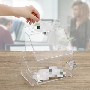 Boîte à suggestions acrylique personnalisée Boîte à plaintes Conteneur de commentaires organisé pour voter et commenter - Product Image 6