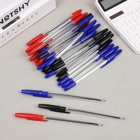 Stylos à bille pour fournitures de bureau, pointe fine de 0,5 mm, rouge, bleu, noir, pour papeterie d'entreprise, écriture professionnelle