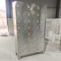 Casier personnalisé en acier 304 assemblé, durable et respectueux de l'environnement, avec serrure à clé, pour abattoir et usine de transformation de viande Yelink