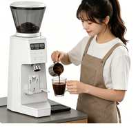 Machine à café électrique HY avec écran tactile, moulin à café simple et double, 74 mm, 1200 g
