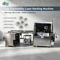 Machine de marquage laser haut de gamme, un article, un code, pour bouchons de bouteilles, avec alimentation automatisée et ligne de production de rejet de qualité précise