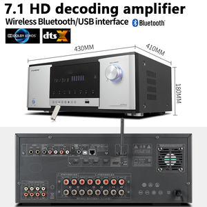 Tháp 7.1 rạp hát tại nhà hệ thống âm thanh vòm bằng gỗ Nhà hát hệ thống với bộ khuếch đại kỹ thuật số hỗ trợ 3D/8K - Product Image 4