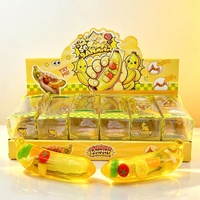 Jouet à presser Vaseline Banane, jouet anti-stress réaliste transparent en forme de fruit, cadeau souvenir créatif au design fraise