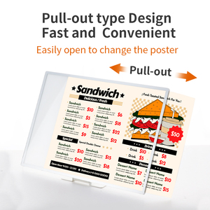 L'affichage de menu de barre de restauration rapide a mené la verticale horizontale variable facile du Tableau A3 A4 de caisson lumineux d'<span class=keywords><strong>exposition</strong></span> - Product Image 2