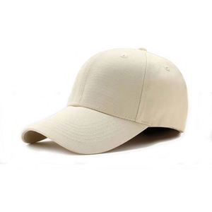 White 100% Cotton Twill Sport <b>Baseball</b> <b>Cap</b> with 6 Panels - Product Image 3