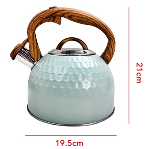 2.5L bạc hà màu xanh lá cây thép không gỉ huýt sáo trà ấm đun nước nhà bếp bền nước sôi thân thiện với môi Trọng lượng nhẹ búa kết thúc - Product Image 6