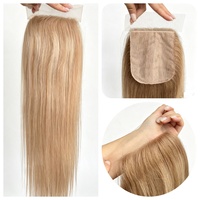 Expédition immédiate : Closures en cheveux naturels à base de soie, aspect naturel, diverses couleurs, 100% cheveux humains bruts, intégration pour femmes