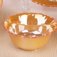 Service de table en verre opale blanc, 33 pièces, plats à poisson en verre plat, bol avec ion galvanisé inaltérable couleur or, marché indien