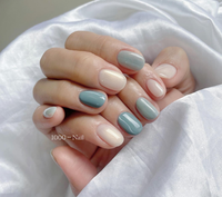 Faux ongles press-on faits main de luxe, peints à la main, en acrylique et gel, personnalisables, pour usage professionnel en salon, forme amande, vente en gros, best-seller