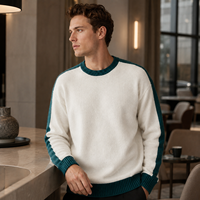 Pull en tricot à col rond pour homme de haute qualité, ODM & OEM, pull à manches longues en coton pour l'automne et l'hiver