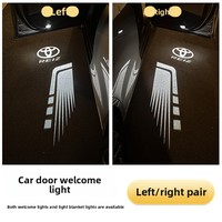 Pour Alphard, Avalon, Crown : Tapis de bienvenue lumineux à ailes d'ange pour portière, fabriqué en Chine, compatible OLIVER