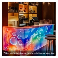 Offre Spéciale Panneaux LED Rétroéclairés en Pierre Souples et Découpables Personnalisés 609x304mm 288 LED/M WRGBW pour Plan de Travail en Marbre Translucide