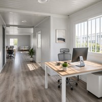 Edificio Prefabricado de Alta Calidad, de Dos Pisos, Apilable, Tipo Contenedor, para Oficinas y Alojamiento, con Paneles Ignífugos de Lana de Roca