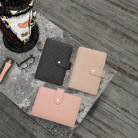 Carnet A6 personnalisé en gros, couverture de classeur en cuir souple PU, classeur à feuilles mobiles économique avec 100 feuilles intérieures, style couverture rigide