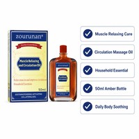 Aceite de Masaje Relajante Muscular Zourunan 50ml, Botella de Vidrio Ámbar, Para Uso Externo, Confort para la Piel, Envío Directo de Fábrica