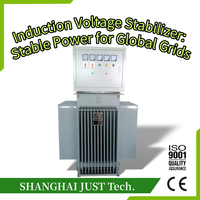 Armoire de commande stabilisatrice de tension à induction triphasée immergée dans l'huile JUST TNSJA-250KVA 250 KVA, efficacité 97%, sortie réglable