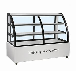 Réfrigérateur de présentation de gâteaux aux légumes commercial personnalisé en usine, en acier inoxydable, refroidissement direct pour Malatang - Product Image 1