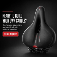 Selle de vélo confortable et large, respirante, avec canal central, double suspension à ressorts, rembourrage en mousse souple pour vélo de ville