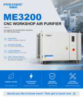 Purificateur d'air électrostatique Polygee 3200m3h, éliminateur de brume d'huile, filtre ESP haute performance pour atelier CNC, facile à nettoyer