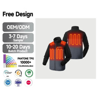 Veste chauffante silencieuse pour homme avec logo personnalisé, veste chauffante amovible, veste en polaire électrique intelligente pour le camping, le ski, la randonnée avec fermeture éclair