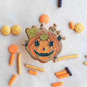 Nouvelles épingles à revers miniatures populaires pour Halloween, amis effrayants, badge personnalisé, chauve-souris, fantôme et maïs sucré, ensemble d'épingles en émail dur, paillettes - Product Image 4