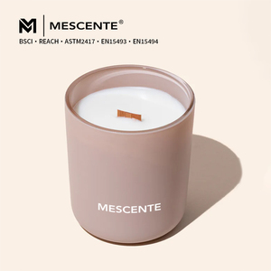 Frasco <span class=keywords><strong>de</strong></span> Vidrio Vacío Color Beige Mate <span class=keywords><strong>de</strong></span> Lujo Mescente - Recipiente Perfecto para Hacer Velas y Regalos - Product Image 3