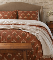 Ensemble de housse de couette en coton pur à fleurs vertes sauge, quatre pièces, avec drap et taies d'oreiller pour maison rustique