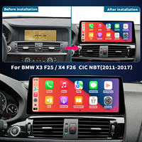 Écran QLED 12,3 pouces à bordure ultra-fine 2400x900 Android 14 pour BMW X3 F25 X4 F26 avec CarPlay sans fil, navigation GPS automatique 4G