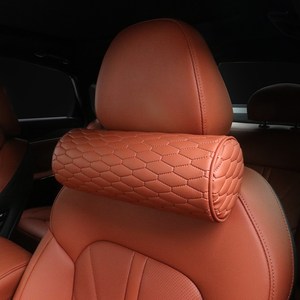 หมอนรองคอรถยนต์มีรู ระบายอากาศได้ หน่วยความจําพนักพิงศีรษะผ้าฝ้าย โฟร์ซีซั่น หมอนรองคอเบาะรถยนต์ทั่วไป หมอนรองกระดูกสันหลังสีดํา - Product Image 3