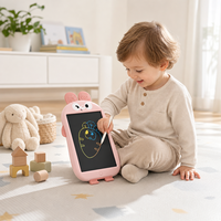 Tablette d'écriture LCD 12 pouces, planche à dessin colorée, bloc de gribouillage pour enfants, jouet d'écriture effaçable en forme de lapin, cadeau préscolaire, jouet éducatif