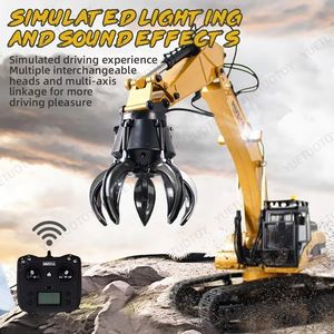 Nouvelle version améliorée YT <span class=keywords><strong>HUINA</strong></span> 1580, camion de chantier RC électrique tout en alliage, pelle mécanique 1:14 32CH, excavatrice en métal, véhicule d'ingénierie RC, camion - Product Image 5