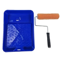 Juego de cepillos de tambor de microfibra PMS de 9 pulgadas, bandeja gruesa, cepillo de rodillo personalizable, herramientas manuales, demanda de fábrica