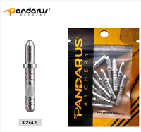 Pandarus Nock Pin Nail Inserted pour ID 3.2mm 7075 Aluminium X10 ACC Axe de flèche en aluminium, Axe de flèche en carbone, Accessoires de tir à l'arc