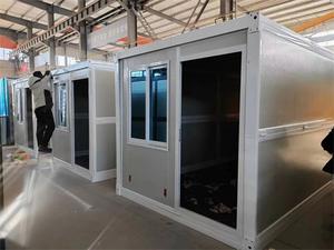 <span class=keywords><strong>Casa</strong></span> Container Pieghevole Portatile in Legno, Design Versatile, Piani Prefabbricati a 2 Camere <span class=keywords><strong>da</strong></span> Letto per Ufficio Domestico, Esterno Centro Commerciale o Area Pranzo - Product Image 4