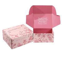 Caja de Cartón Corrugado Rosa de Lujo Personalizada, con Tapa Plegable y Protección UV, para Regalos y Comercio Electrónico