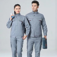 Ensemble de vêtements de travail unisexe en coton respirant, veste et pantalon, directement de l'usine, logo personnalisé, combinaison de chantier, réparation automobile