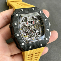 Reloj Deportivo de Negocios con Diseño Hueco 2026, Cristal de Zafiro de Alta Calidad, Caja de Fibra de Carbono, Movimiento Mecánico de Silicona para Hombre