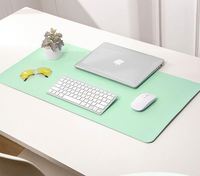Moderne, élégant, double face, écologique, tapis de bureau rectangulaire en cuir PU, imperméable et souple pour ordinateur portable, couverture de table