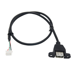 XH2.54 To Usb Female Extension Cable 2.0 Data Adapter With Ear <b>Screw</b> Holes <b>Copper</b> Wire Injection Molding - Product Image 1