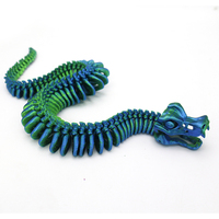 3D-Gedruckte Tiere Schlange Viper Skelett 3D-Gedruckte Schlangen-Spielzeuge Artikulierte Schlange 3D-Gedruckte Tiermodelle Tierfiguren
