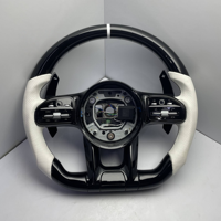 Accessoires intérieurs de voiture personnalisés compatibles avec Mercedes-Benz 2015-2018 AMG W205 C63 C43 Volant en fibre de carbone