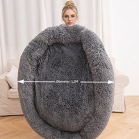 Coussins ronds en peluche pour chiens et chats, nids d'hiver pour animaux de compagnie, gardent au chaud, utilisation en intérieur, fournitures en gros