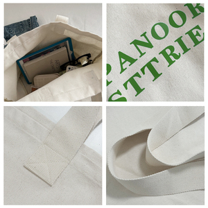 BSCI認証取得 大容量 オリジナルロゴ印刷 韓国スタイル エコフレンドリー キャンバス ショッピングトートバッグ（スーパーマーケット向け） - Product Image 3