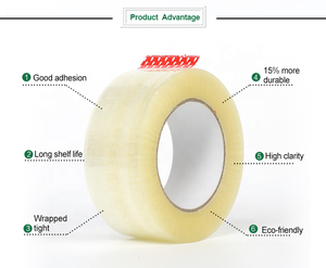 Cinta adhesiva acrílica BOPP de alta calidad, 5cm de ancho, un solo lado para sellado de cartón y <span class=keywords><strong>Embal</strong></span> - Product Image 3